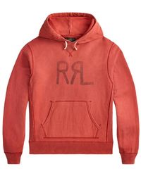 RRL - Logo-Print Hoodie - Lyst