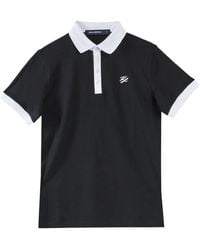 KARL LAGERFELD - Karl Autograph Embroidered Polo Shirt - Lyst