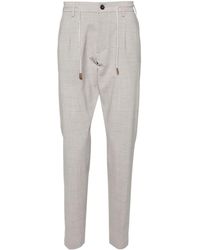 Eleventy - Drawstring-waist Tapered Trousers - Lyst