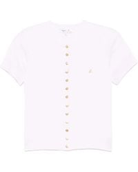 agnès b. - Embroidered-Logo Knitted Tops - Lyst