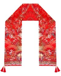 CAMILLA - Crinkle Floral-Print Scarf - Lyst