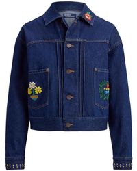 Polo Ralph Lauren - Veste En Jean À Perles - Lyst