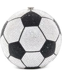 Judith Leiber - Crystal-Embellished Soccer Ball Clutch Bag - Lyst