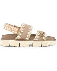Mou - Bio Crochet-Trim Sandals - Lyst