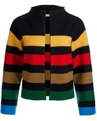 Alice + Olivia - Pearson Sweatshirtjacke mit gestreiftem Kragen - Lyst