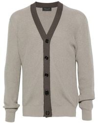 Dondup - Ribbed-Knit V-Neck Cardigan - Lyst