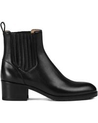 Doucal's - Block-Heel Leather Chelsea Boots - Lyst