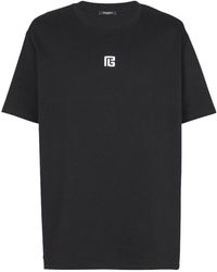 Balmain - T-Shirt With Embroidered Logo - Lyst