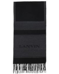 Lanvin - Bufanda a rayas con flecos - Lyst
