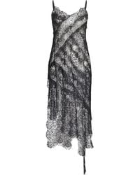 retroféte - Sabina Asymmetrische Midi-Jurk Met Kant - Lyst