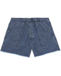 Fortela - Colonel Pinstripe Denim Shorts - Lyst
