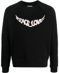 Zadig & Voltaire - Slogan-print Organic-cotton Sweatshirt - Lyst