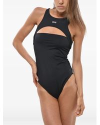 Off-White c/o Virgil Abloh - One-Piece Swimsuit Off Stamp With Cut-Out - Lyst