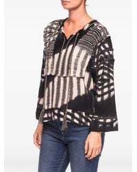 One Teaspoon - Santorini Tie-Dye Embroidered Blouse - Lyst