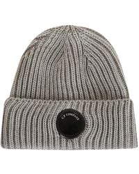 C.P. Company - Bonnet Côtelé À Détail Lens - Lyst