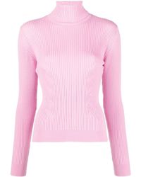 Moschino Jeans - Ribbed-knit High-neck Sweatshirt - Lyst