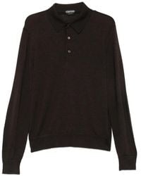 Tom Ford - Long-Sleeve Buttoned Polo Shirt - Lyst