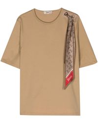 Herno - Jersey-T-Shirt mit Schaldetail - Lyst