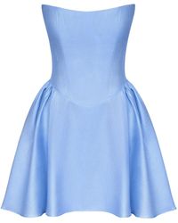 POST MERIDIEM - Tuck Minikleid Mit Corsage - Lyst