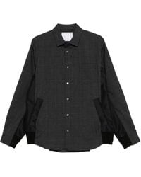 Sacai - チェック シャツジャケット - Lyst