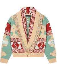 Alanui - Icon Jacquard Fringed Cardigan - Lyst
