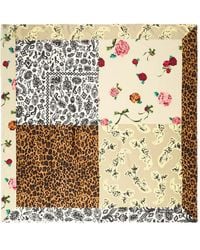 Bimba Y Lola - Floral-Print Patchwork Scarf - Lyst