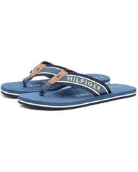 Tommy Hilfiger - Logo-Print Flip-Flops - Lyst