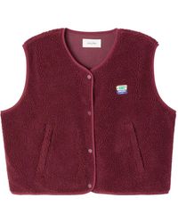 American Vintage - Hoktown Bodywarmer Met Textuur En Rits - Lyst