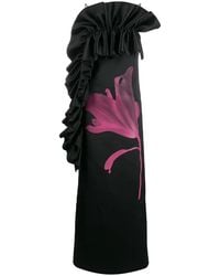 Christopher Kane - Ruffle Trim Evening Dress - Lyst