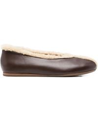 Ancient Greek Sandals - Aeropi Shearling-Trim Ballet Flats - Lyst