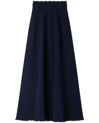 Sandro - Pointelle-Knit Flared Skirt - Lyst