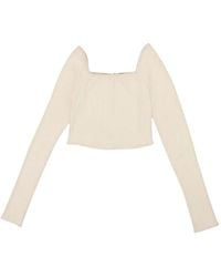 CALLIPYGIAN - Top de canalé con cuello cuadrado - Lyst