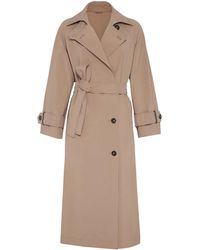Brunello Cucinelli - Belted Trench Coat - Lyst