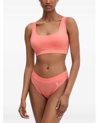 Polo Ralph Lauren - Embroidered-Logo Scoop-Neck Bra - Lyst