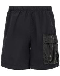 C.P. Company - Rente Wrinkle Nylon Swim Shorts With Leg Pocket With Lens Detail.<Br - Lyst