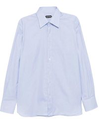 Tom Ford - Camisa a cuadros de algodón - Lyst