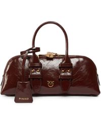Pinko - Grand Sac À Main Escape Bag Horizontal En Cuir - Lyst