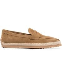 Tod's - Suede Penny-Slot Loafers - Lyst