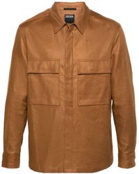 ZEGNA - リネンシャツジャケット - Lyst