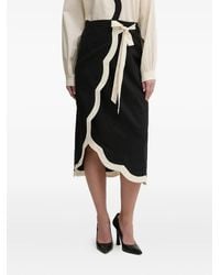 Never Fully Dressed - Falda midi con dobladillo festoneado - Lyst
