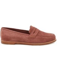 Manolo Blahnik - Perrita Round-Neck Suede Loafers - Lyst
