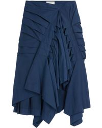Dries Van Noten - Pleated Asymmetric Midi Skirt - Lyst