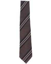 Tagliatore - Diagonal-Stripe Waffle-Knit Tie - Lyst