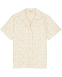 Moncler - Broderie-Anglaise Short-Sleeves Shirt - Lyst