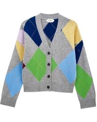 Pringle of Scotland - Argyle-Pattern Buttoned Cardigan - Lyst