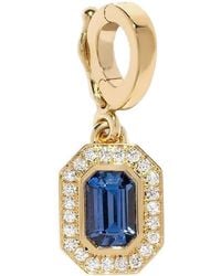 Azlee - Bague En 18Ct À Diamants Et Saphir - Lyst