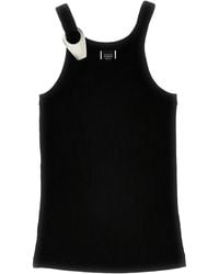 Pinko - 'Clay' Cotton Blended Sleeveless T-Shirt - Lyst