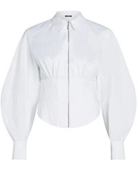 KARL LAGERFELD - Corset-Style Poplin Shirt - Lyst