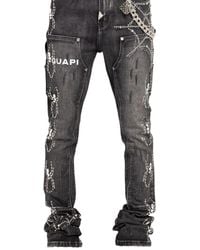 GUAPI - Crystal-Embellished Spider-Motif Jeans - Lyst