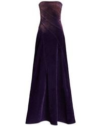 Ralph Lauren - Diagonal-Seam Strapless Maxi Dress - Lyst